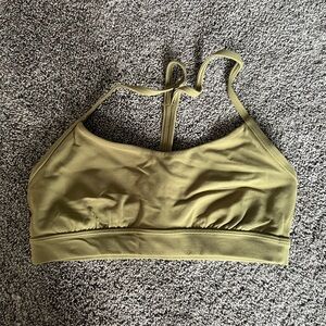 Lululemon Green Sports Bra Moisture-Wicking Racerback